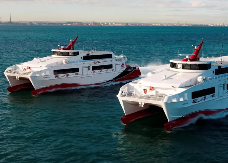 Paria Bullet’ and ‘Trini Flash’ running their sea trials