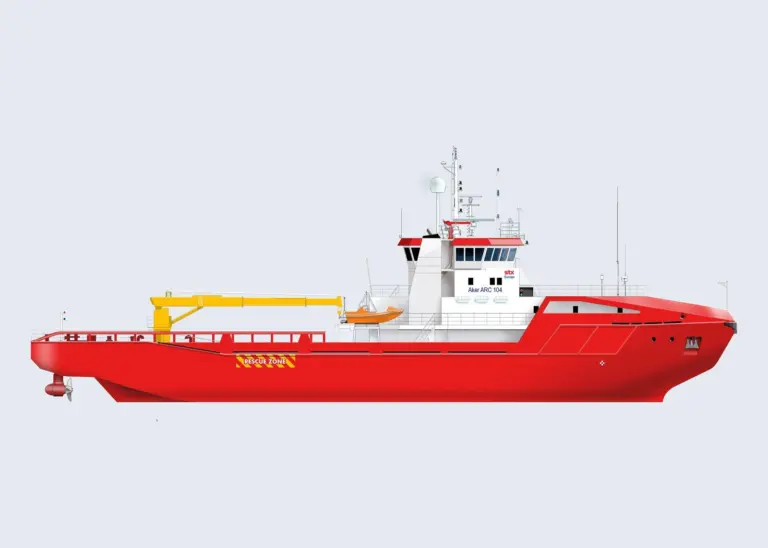 Drawing of the Caspian Sea icebreaking tugs