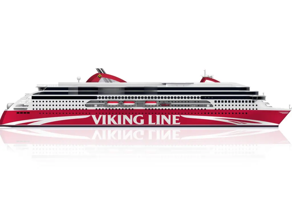 Artist impression of the LNG fuelled cruise ferry ordered by Viking