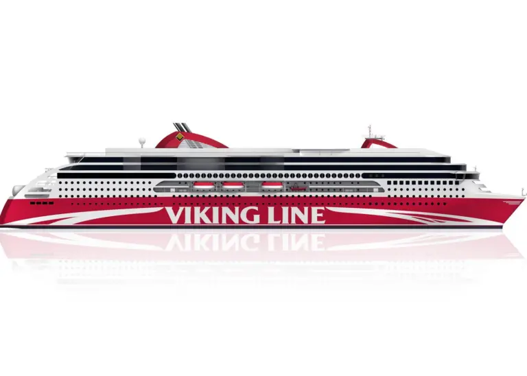 Artist impression of the LNG fuelled cruise ferry ordered by Viking