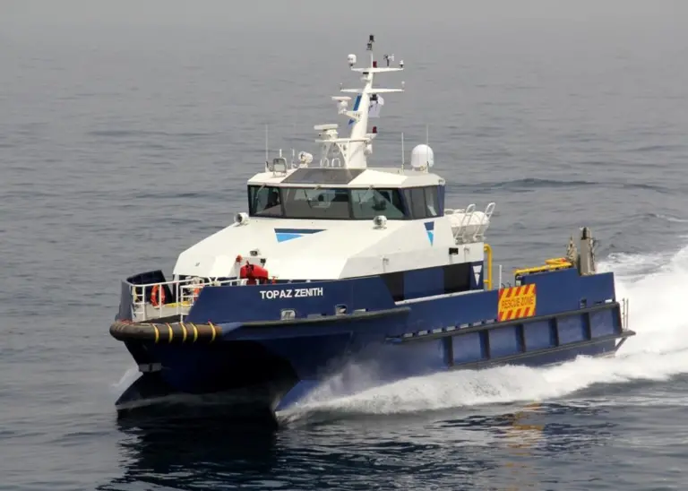 ‘Topaz Zenith’, an Incat Crowther-designed wavepiercer for offshore support