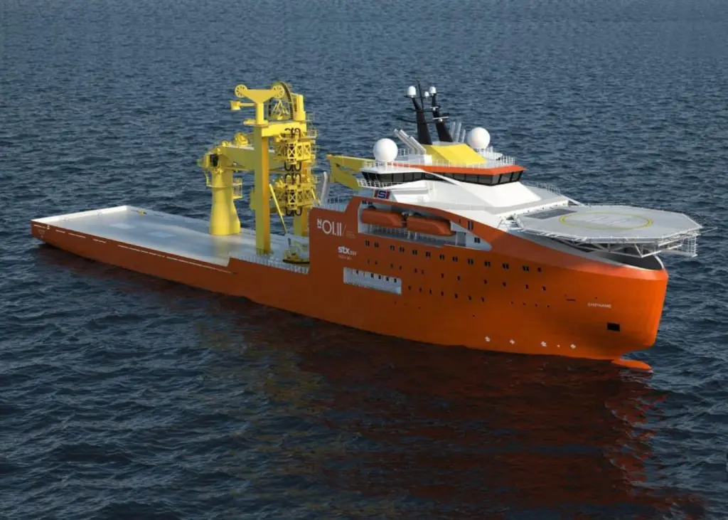 STX has secured an order for a 156.7m long subsea construction vessel, to be built in Romania and completed in Norway