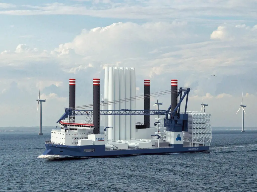 A2SEA’s wind installation ships, powered by a Voith VSP and VIT package