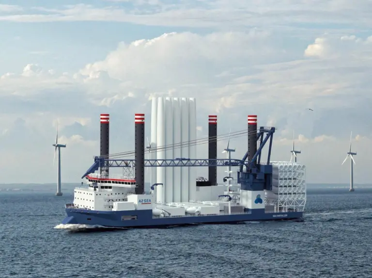 A2SEA’s wind installation ships, powered by a Voith VSP and VIT package