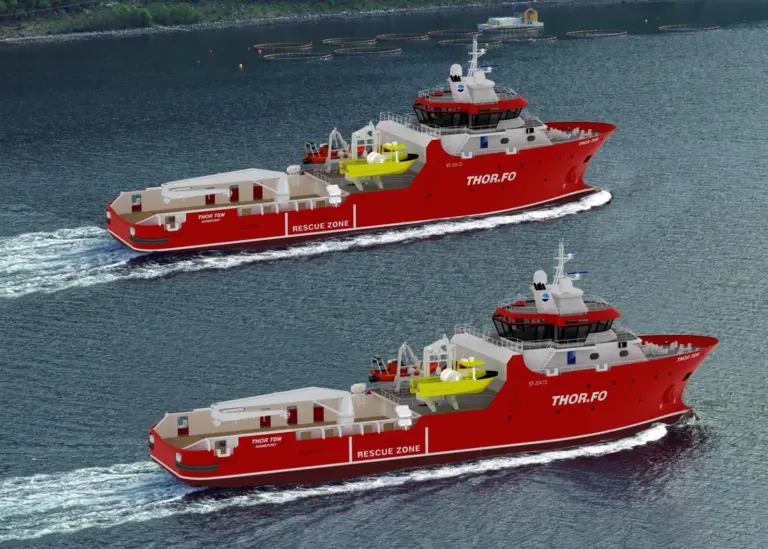 The vessels will be equipped with Stadt's disel electric propulsion systems