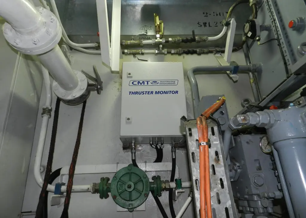CMT’s oil sensor box, part of the thruster monitoring system