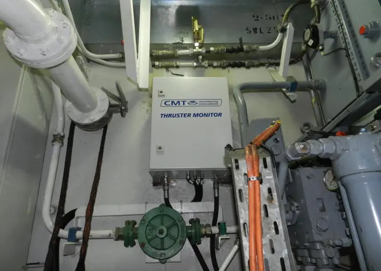 CMT’s oil sensor box, part of the thruster monitoring system
