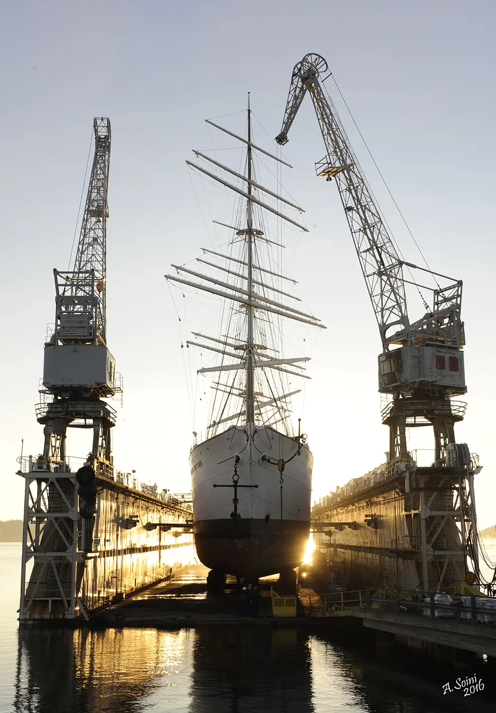 Turku Repair Yard undertook maintenance on the fully rigged ‘Suomen Joutsen’ museum ship