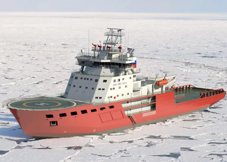A 250kN Fluidmecanica anchor winch on the Aker Arctic 130 icebreaking support vessel deploys eight ice-modified motors from Hoyer