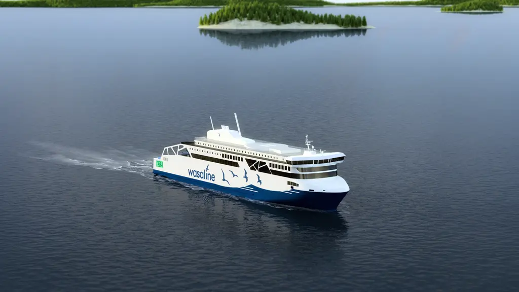 The first RoPax ferry in the world with a Zero-Emission Sailing Mode. (Photo copyright: Kvarken Link)