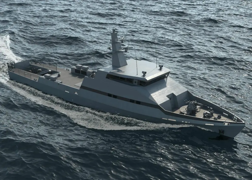 Rendering of the OPV-45 (picture courtesy Israel Shipyards)