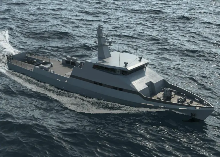 Rendering of the OPV-45 (picture courtesy Israel Shipyards)