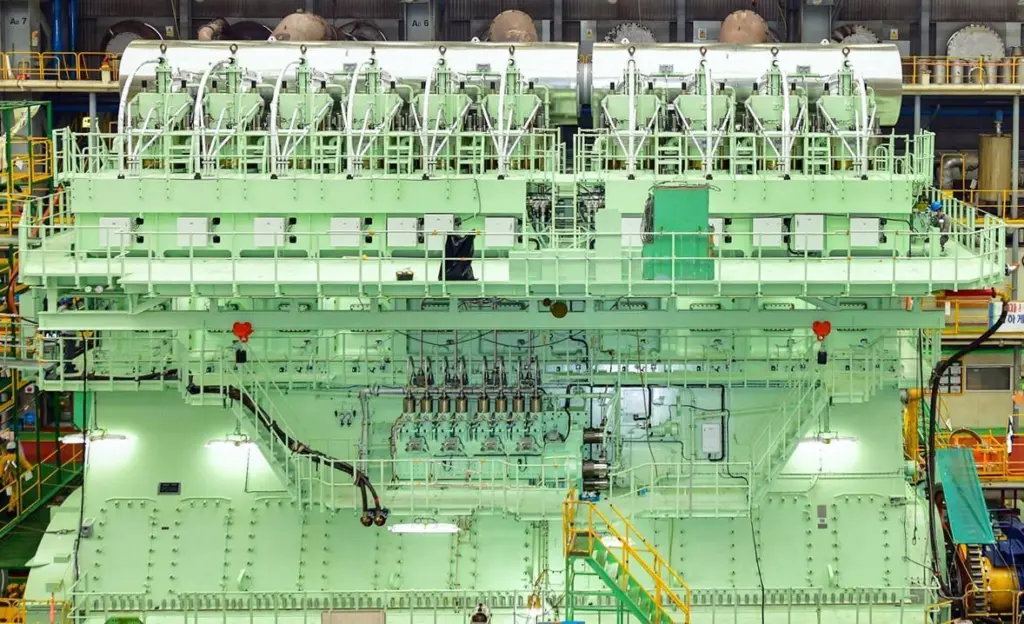 WinGD’s first X92-B built by Hyundai Heavy Industries. HHI has won a number of the newbuild contracts for these engines.