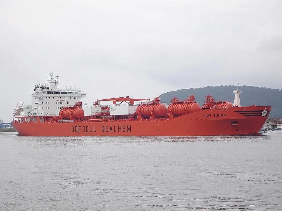 Bow Sirius, one of the large fleet of Odjell chemical tankers