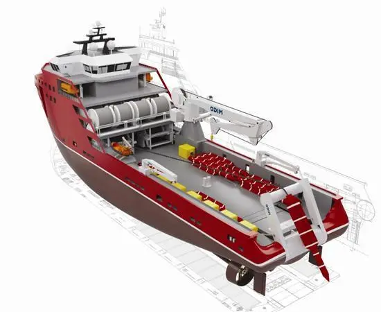 Odim's 'Smart AHTS' vessel deck layout