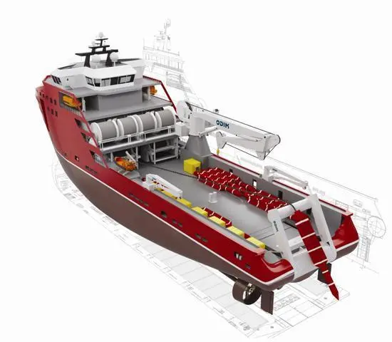 Odim's 'Smart AHTS' vessel deck layout