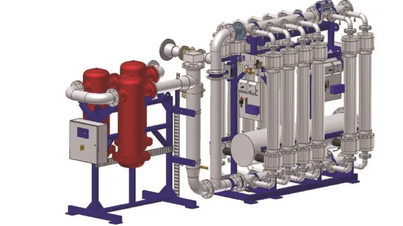 Rendering of the Hamworthy Moss nitrogen generator, as specified for 10 tanker newbuildings