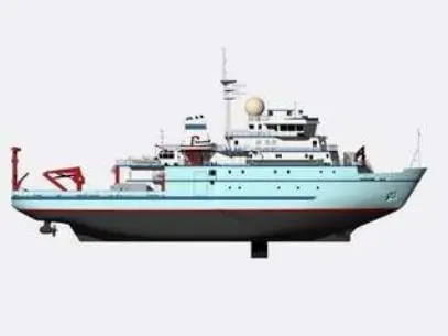 Computer generated impression of the oceanographic research vessel ordered by the University of Fairbanks in Alaska