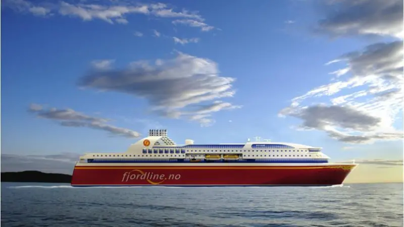 Artist impression of the new cruise ferries ordered by Fjord Line