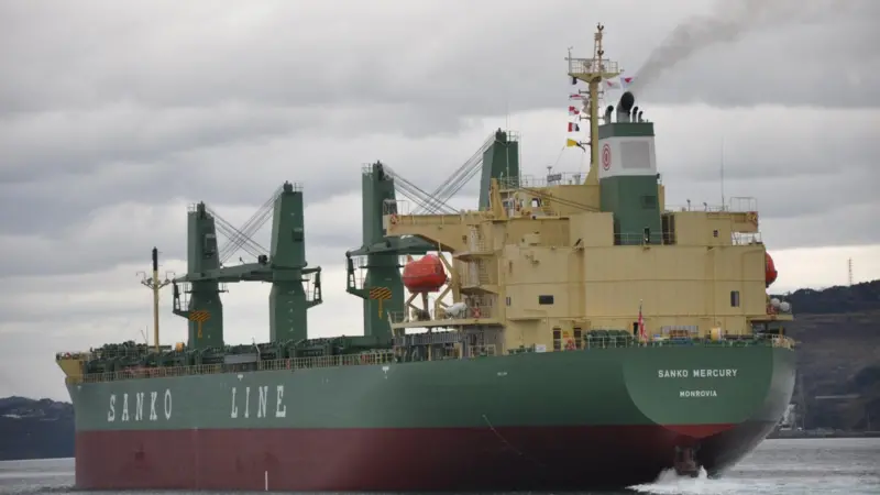 The ‘Sanko Mercury’ took Liberia over the 100 million ton mark