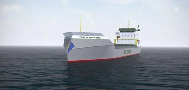 Artist impression of the ECO 6500 design ordered by ForestWaveNavigation