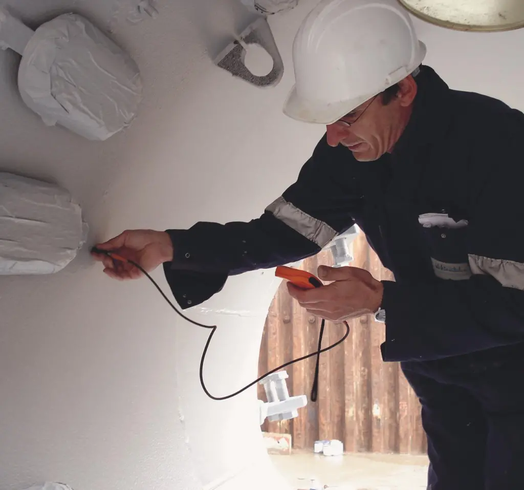 Ecospeed inspector at work on one of the existing Cobelfret ro-ro vessels