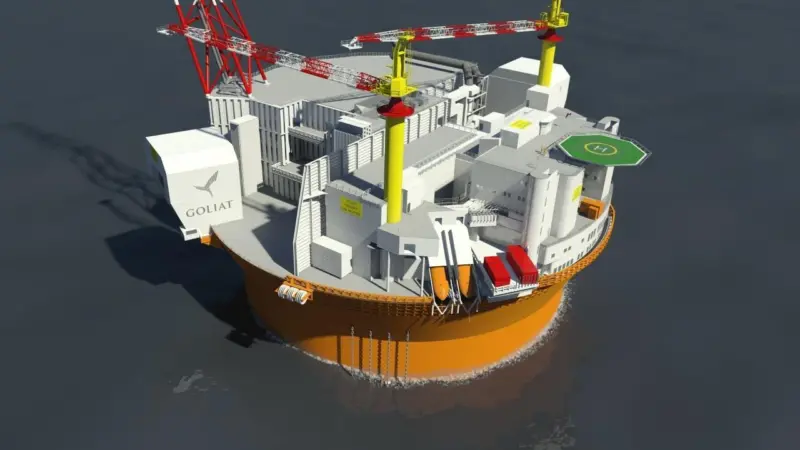Artist impression of the Goliat FPSO