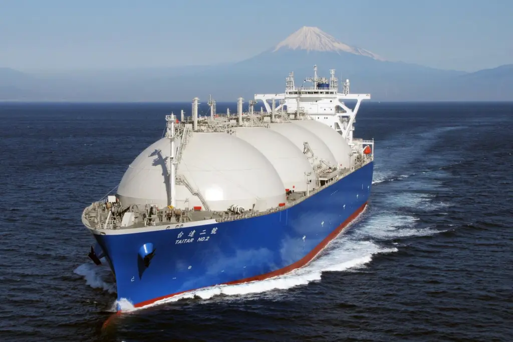 The newly delivered LNG carrier Taitar No.2