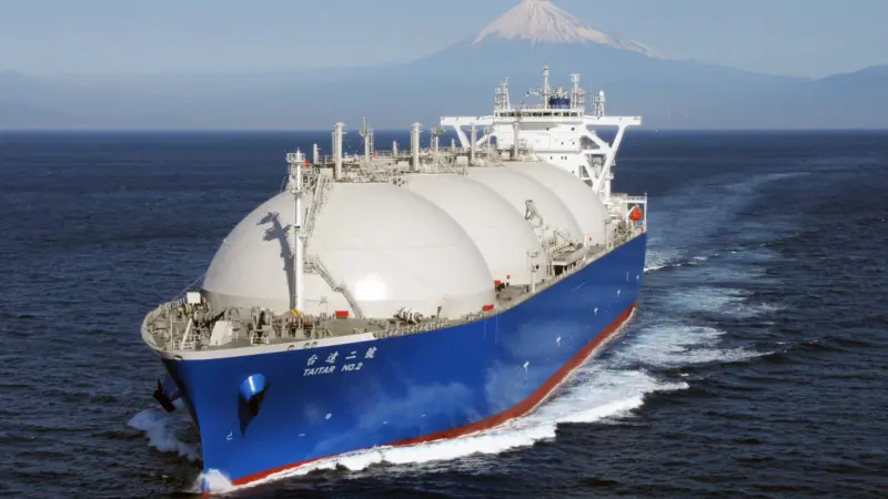 The newly delivered LNG carrier Taitar No.2