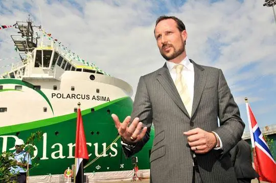 After the conclusion of the private visit by HRH Crown Prince Haakon of Norway, a formal naming ceremony was held for Polarcus Asima