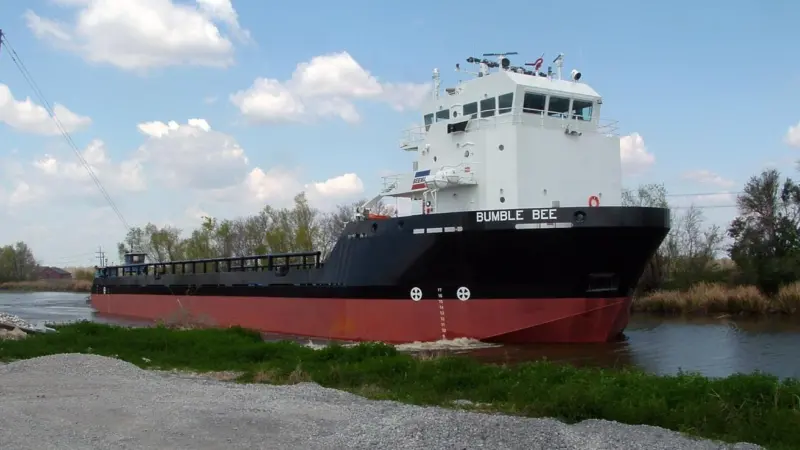 The newly delivered Bumble Bee platform supply vessel