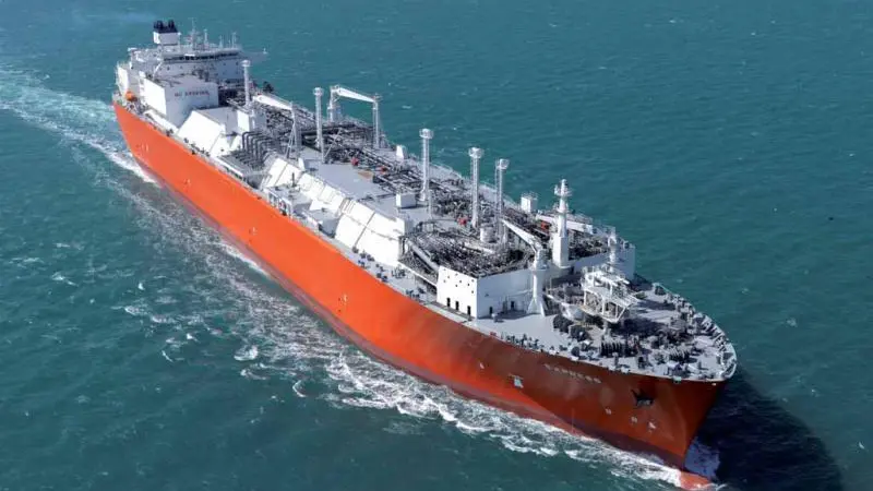 The LNG RV Express, 150,900m3, built by DSME for Exmar/Excelerate Energy