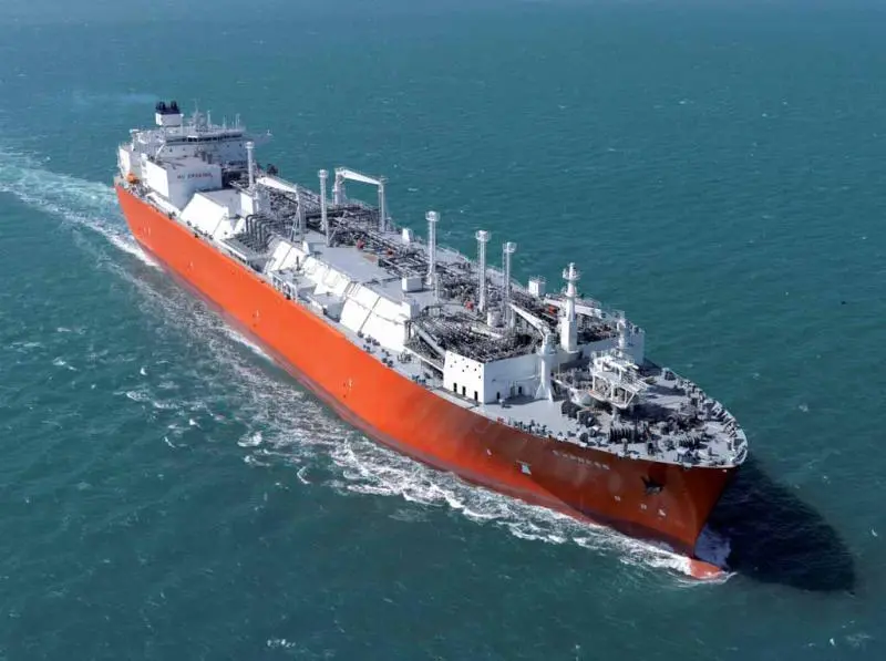 The LNG RV Express, 150,900m3, built by DSME for Exmar/Excelerate Energy