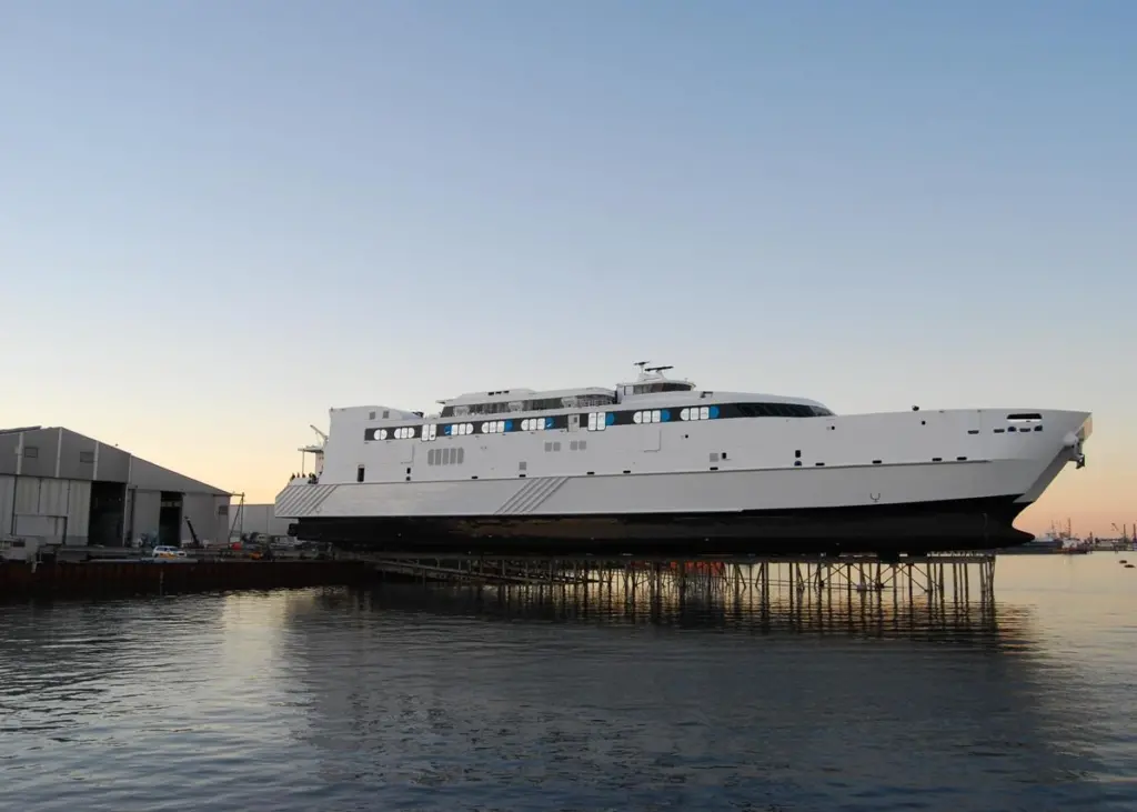 The new Austal ferry for Virtu Ferries is now being completed