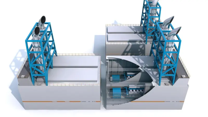 The P-63, a Brazilian FPSO, will be equipped with three main power modules, each of which includes two 50DF tri-fuel engines, alternators and auxiliary equipment