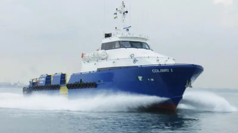 Colibri I, one of the four 30m crew boats previously delivered to Baruna Raya