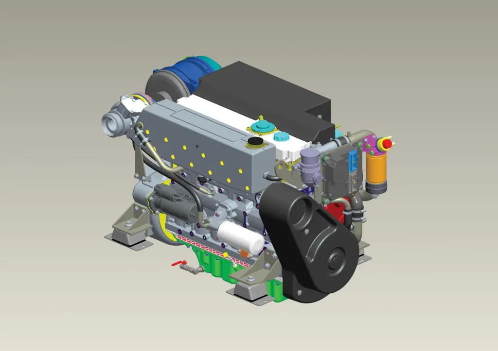 Computer rendering of the Perkins M300C engine