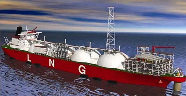 Artist impression of OLT Livorno, the first offshore floating storage and regasification unit (FSRU)