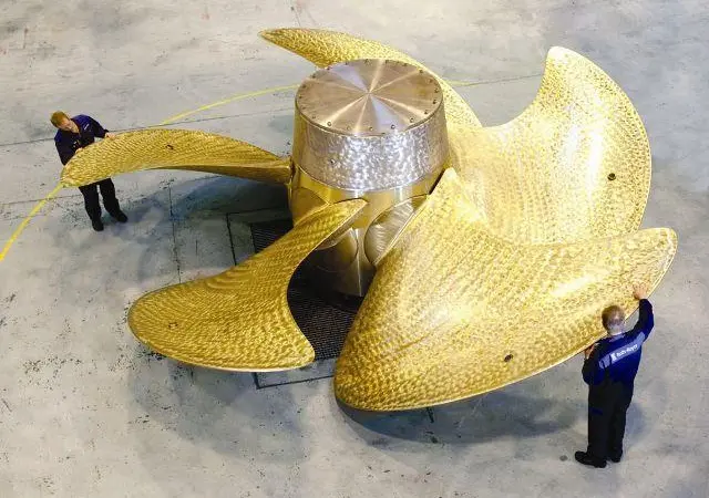First propeller for the QE class carriers (photo supplied by Rolls-Royce)