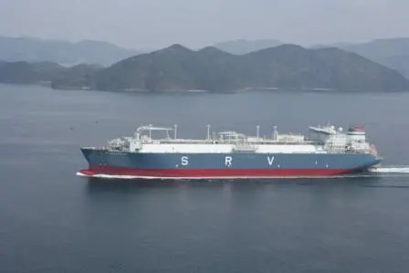The newly delivered shuttle and regasification vessel GDF Suez Cape Ann