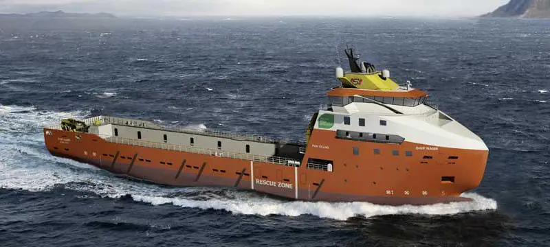 Artist impression of the LNG-powered PSV ordered by Solstad
