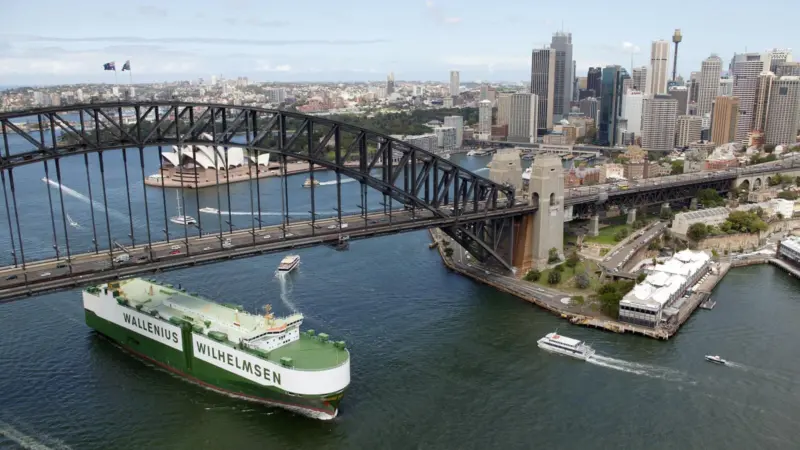 'Undine' of Wallenius Lines in Sydney, Australia