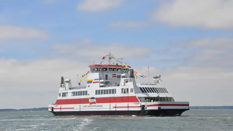 The new double-ended ‘Uthlande’ ferry