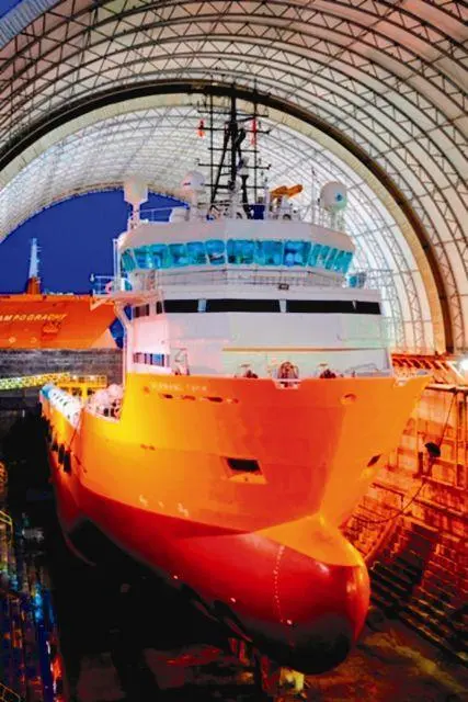 Normand Trym undergoing conversion at Gibdock