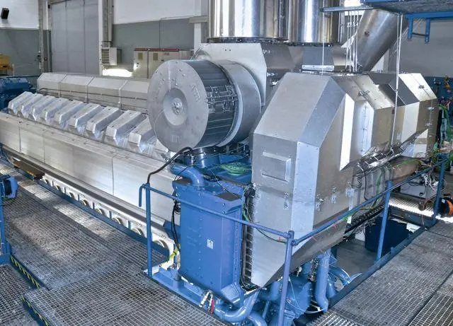 The two-stage turbocharging technology being tested on a 20-cylinder Wärtsilä 32 engine in the laboratory in Vaasa, Finland