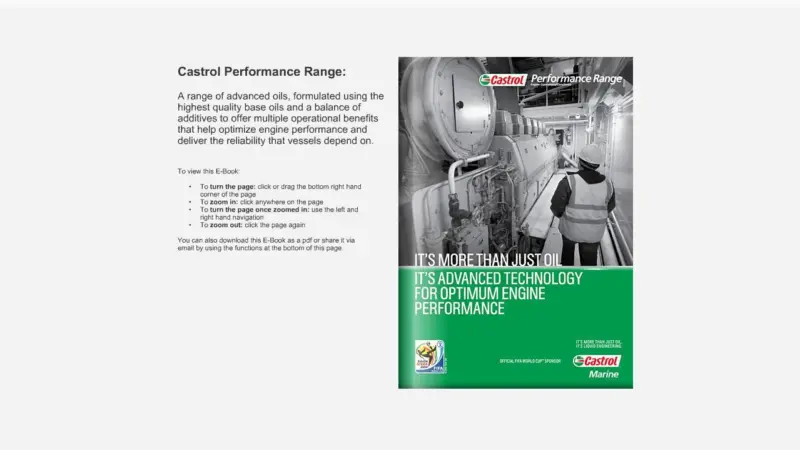 Castrol's e-book, intended as an interactive guide to lubricants