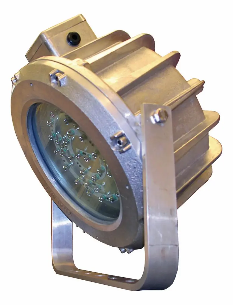 The Chalmit Solas LED floodlight, designed for high reliability in harsh environments