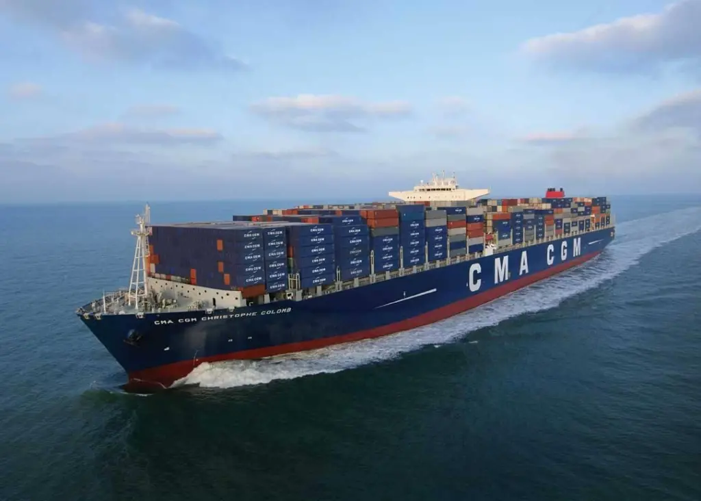 The 13,800 TEU CMA CGM Christophe Colomb