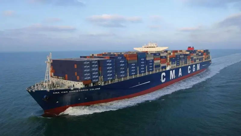 The 13,800 TEU CMA CGM Christophe Colomb