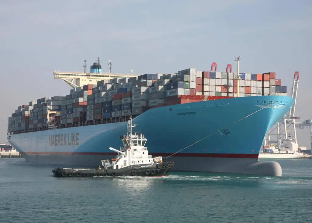 The 2008-delivered 'Eugen Maersk', one of Maersk Line's last newbuilds